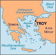 Ancient Greece Troy Map Where Is Troy On A Map Of Ancient Greece SQVP