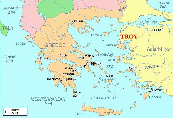 Where Is Troy On The Ancient Greece Map - United States Map